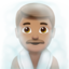 Man Steamy Room, Medium skin tone