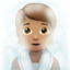 Person in Steamy Room, Medium skin tone