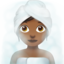 Woman Steamy Room, Medium-dark skin tone