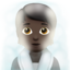 Person in Steamy Room, Dark skin tone
