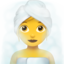 Woman Steamy Room emoji, Apple design