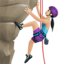 Woman Climbing, Light skin tone