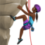 Woman Climbing, Medium-dark skin tone