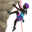 Woman Climbing, Dark skin tone