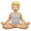 Person in Lotus Position, Medium-light skin tone