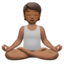Person in Lotus Position, Medium-dark skin tone