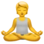 Person in Lotus Position emoji, Apple design