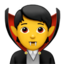 Vampire emoji, Apple design