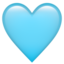 Light Blue Heart emoji, Apple design