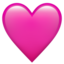 Pink Heart emoji, Apple design
