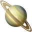 Ringed Planet emoji, Apple design