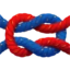 Knot emoji as drawn by iPhone