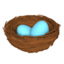 Download Nest With Eggs emoji, Apple style