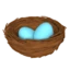 Nest With Eggs emoji, Apple design