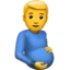 Pregnant Man emoji, Apple design
