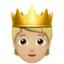 Person with Crown, Medium-light skin tone