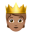 Person with Crown, Medium skin tone