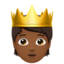 Person with Crown, Medium-dark skin tone