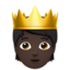 Person with Crown, Dark skin tone