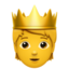 Download Person with Crown emoji, Apple style