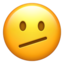 Download Face With Diagonal Mouth emoji, Apple style