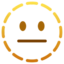 Dotted Line Face emoji, Apple design