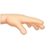 Palm Down Hand, Light skin tone
