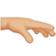 Palm Down Hand, Medium-light skin tone