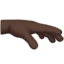 Palm Down Hand, Dark skin tone