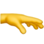 Palm Down Hand emoji, Apple design