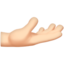 Palm Up Hand, Light skin tone