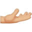 Palm Up Hand, Medium-light skin tone