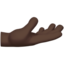 Palm Up Hand, Dark skin tone