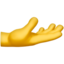 Palm Up Hand emoji, Apple design