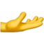 Palm Up Hand emoji on iPhone