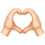 Heart Hands, Light skin tone