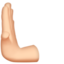 Leftwards Pushing Hand, Light skin tone