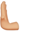 Leftwards Pushing Hand, Medium-light skin tone