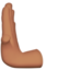 Leftwards Pushing Hand, Medium skin tone