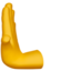 Leftwards Pushing Hand emoji, Apple design