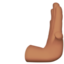 Rightwards Pushing Hand, Medium skin tone