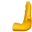 Rightwards Pushing Hand emoji, Apple design
