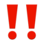 Double Exclamation Mark emoji on iPhone