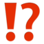 Exclamation Question Mark emoji PNG