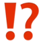 Exclamation Question Mark emoji on iPhone