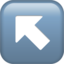 Download Up-left Arrow emoji, Apple style