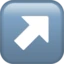 Up-right Arrow emoji, Apple design