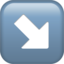 Download Down-right Arrow emoji, Apple style