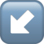 Download Down-left Arrow emoji, Apple style