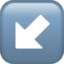 Down-left Arrow emoji, Apple design